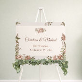 Soft Dusty Rose Floral Wedding Invitation Kaart