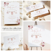 Roze bloemengardern baby shower menu