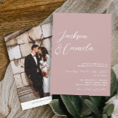 Elegant Zwart en Stoffig Roos Bruiloft Bedankdoosjes