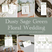 Dusty Sage Green Wedding Achtergronden Wandkleed
