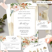 Elegant Photo Earthy Blooms met beige Weddenschap Save The Date