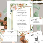 Details van het aards-Bloemhuwelijk White en Green Informatiekaartje