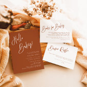 Terracotta Bohemian Baby Sprinkle Uitnodiging