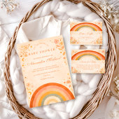 Aardse Boho Regenboog Baby Shower Kaart