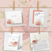 Wildflower Waterverf in Blush, Bourgondië, Groen Bad Handdoek