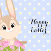 Happy Easter Cute Bunny Feestdagenkaart