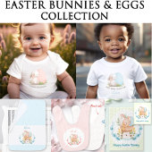 Eerste Pasen Schattige Konijntje Gepersonaliseerde Romper