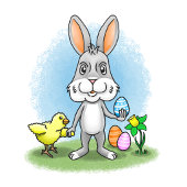 Chicken and the Easter bunny T-shirt