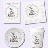 Paashaas met mand van eieren Stickers