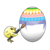 The chickens paint a beautiful Easter egg T-shirt