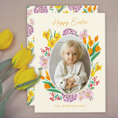 Moderne gele en groene lentbloemen blij tote bag