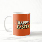 Happy Easter Modern Terracotta Typographic Pin Vierkante Button 5,1 Cm