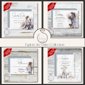 Waterverf rustieke cowboy bruiloft kaart