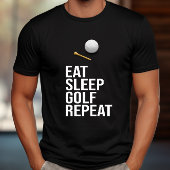 Golf Eat Slaap Par t-shirt golf herhalen met golfb Wijn Etiket