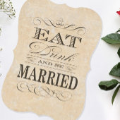 Eet Drink en word getrouwd krijtbord Kaart