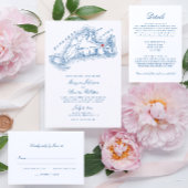 Edgartown MA Trouwfavorietje Navy Blauwe Welkom Tote Bag