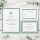 Editable Color Classic Round Monogram Weddenschap Kaart (Personaliseer de collectie van deze zelfstandige maker.)