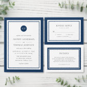 Klassiek monogram bewerkbare kleur opslaan Datum Kaart (Personaliseer de collectie van deze zelfstandige maker.)