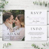 Editorial Photo Modern Wedding Informatiekaartje (Personaliseer de collectie van deze zelfstandige maker.)