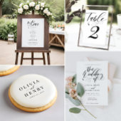 Classic Elegant Script Bridal Baby shower Registry Notitiekaartje