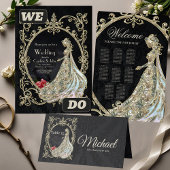 Elegantie in goud en zwart. poster