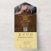 Chique Elegant Donkerbruin Getextureerd Goud Accen Etiket