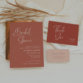 Elegant & Modern Terracotta Datum nacht ideeën tek Poster