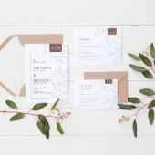 Elegante Abstracte minimalistische bruiloft Kaart