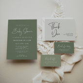 Elegant en modern Baby shower Kaart