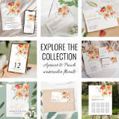 Elegante Waterverf Abrikozenbloem Save The Date