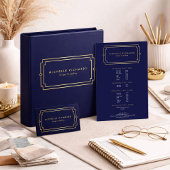 Elegant Art Deco Professioneel Monogram Zwart/Goud Post-it® Notes