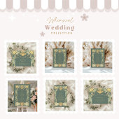 Elegante Art Nouveau bruiloft Bedankkaart