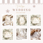 Elegante herfst Botanische Lijst bruiloft Kaart