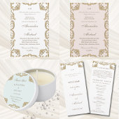 barok Christelijke bruiloft programma Programmakaart