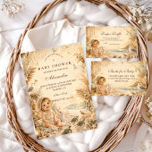 Elegante strand boho luier raffle informatiekaartje