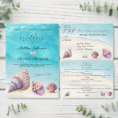 Elegante strand bruiloft zeeschelpen parels nautis papieren bordje (Personaliseer de collectie van deze zelfstandige maker.)