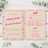 Beige & Blush Roze Bloemen Bewaar de Datum Kaart (Personaliseer de collectie van deze zelfstandige maker.)