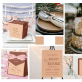 Peach Beige Terracotta repetitie diner bruiloft Bedankdoosjes