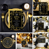 Elegant Black Gold Butterflies 18e verjaardag Papieren Bekers