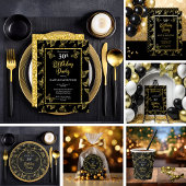 Elegant Black Gold Butterflies 30e verjaardag Papieren Bekers