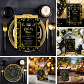 Elegant Black Gold Butterflies 90e verjaardag Papieren Bekers