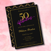 50 en Fabulous 50ste verjaardag cadeau zwart en go Sleutelhanger