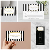 Elegant Luxe Bold Black and White Stripes Briefkaa Briefkaart