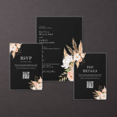 Elegante zwarte bloemen herfst bruiloft welkom acryl bord (Personaliseer de collectie van deze zelfstandige maker.)