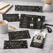 Classy Black Gold Pattern Luxury Style Visitekaartje