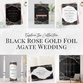 Black Roos Gold Foil Agate Weddenschap Bedankt Tote Bag