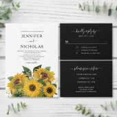 Elegant Floral Sunflower Wedding Bedankdoosjes (Personaliseer de collectie van deze zelfstandige maker.)