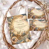 Elegante Blauwe Boho Baby Shower Kaart
