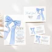 Elegant Blue Bow Coquette Adres Etiket