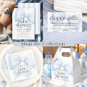 Elegant Blue Bow Boy Baby shower Servet